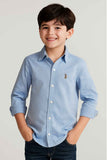 Classic Light Blue Cotton Shirt For Boys