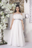 Designer White With Ruffled Satin Gown For Girls - Lagorii Kids