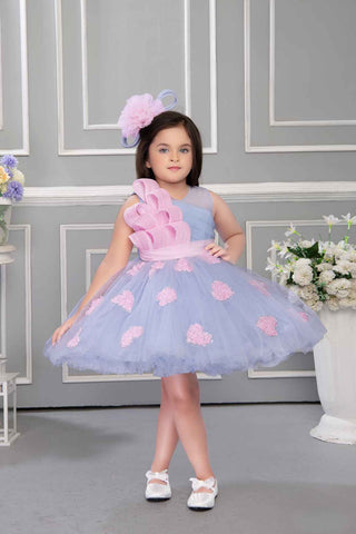 Peppy Polka Dots: Mint Dungaree Skirt Set for Kids