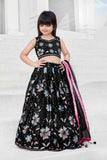 Black Sequins Work And Bead Work Lehenga Choli For Girls