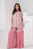 Girls Dusty Pink Embroidered Palazzo Set