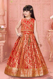 Red And Gold Lehenga Choli Set For Girls