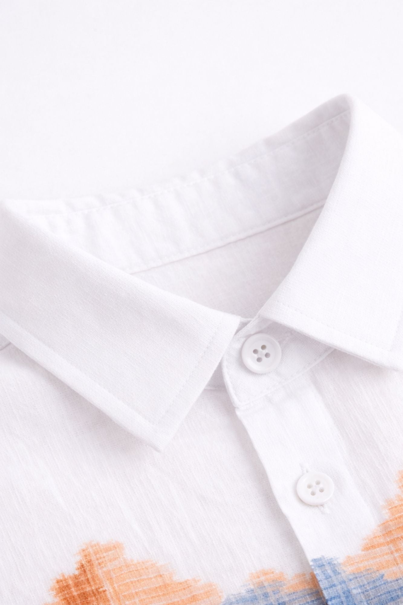 White Cotton Shirt with Multicolor Thread work for Boys