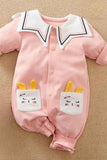 Pink Printed Rompers With Full Sleeves For Girls - Lagorii Kids