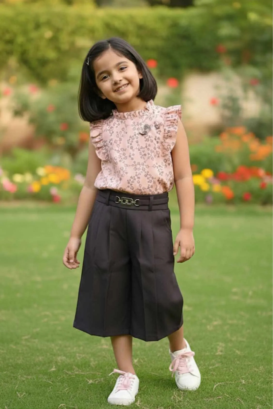Top And Culottes Set for Girls