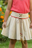 Peach Top with Beige Skirt For Girls