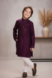 Classic Wine Kurta Pajama Set For Boys