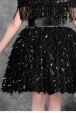 Black Sequin Party Frock For Girls