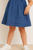 Blue Denim Bow Dress for Girls
