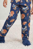 Boys Navy Blue Animal Print Night Suit Set