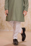 Classic Olive Green Kurta Pajama Set For Boys