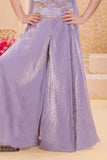 Lavender Embroidered Palazzo Set For Girls