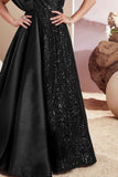 Designer Black Sequined Partywear Gown For Girls