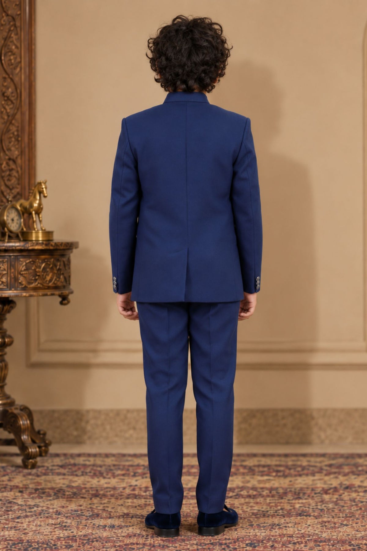 Classic Blue Jodhpuri Suit Set For Boys