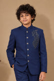 Classic Blue Jodhpuri Suit Set For Boys