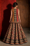 Multicolour Traditional Mirror Embellished Lehenga Choli Set for Girls