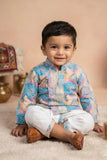 Multicolor Printed Dhoti Set For Boys