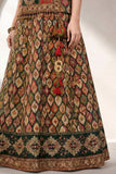 Multicolour Traditional Mirror Embellished Lehenga Choli Set for Girls
