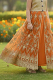 Gold Mastani Top With Orange Lehenga for Girls