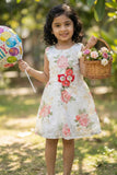 Ivory Floral Party Wear Frock for Girls