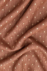 Boys Ethnic Rust Brown Crushed Tissue Embriodered Kurta Pajama Set