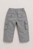 Grey Cargo Pants with Drawstring Waist