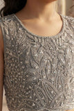 Elegant Grey Embellished Lehenga Choli Set for Girls