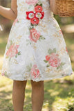 Ivory Floral Party Wear Frock for Girls