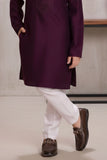 Classic Wine Kurta Pajama Set For Boys