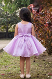 Lilac Statement Floral Party Wear Frock for Girls