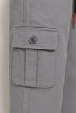 Grey Cargo Pants with Drawstring Waist