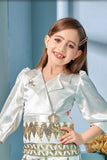 White  Party Wear Dress with Sequins Work For Girls
