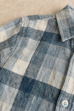 Boys Light Blue & White Checked Full Sleeve Casual Shirt