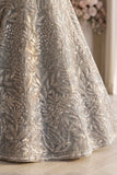 Elegant Grey Embellished Lehenga Choli Set for Girls