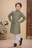 Classic Olive Green Kurta Pajama Set For Boys