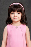 Baby Pink Rosette Hem Party Wear Frock