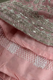 Girls Peach Embroidered Lehenga Choli Set with Dupatta