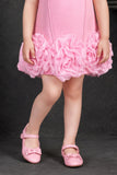 Baby Pink Rosette Hem Party Wear Frock