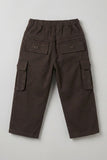Dark Brown Cargo Pants with Drawstring Waist