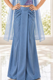 Blue Sequin Embellished Lehenga Set For Girls