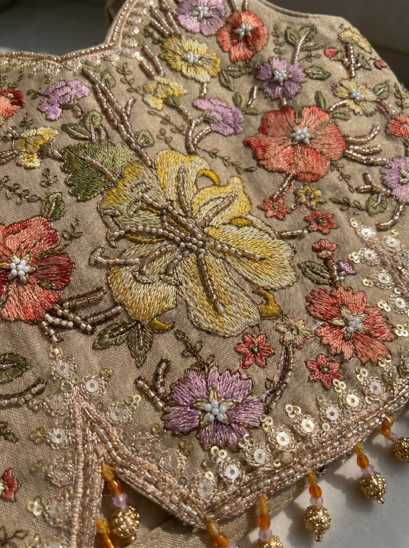 Girls Gold Embroidered Palazzo Set with Dupatta