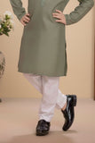 Classic Olive Green Kurta Pajama Set For Boys