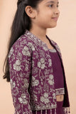 Wine Palazzo Set with Embroidered Jacket For Girls