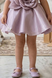 Onion Pink 3D Floral Party Wear Frock for Girls