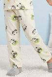 Girls Off-White Panda Print Night Suit Set