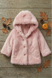 Baby Pink Soft & Warm Faux Fur Jacket for Girls
