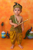 Mustard Krishna Janmashtami  Dhoti Set For Boys