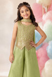 Elegant Pista Embroidered Palazzo Set with Dupatta