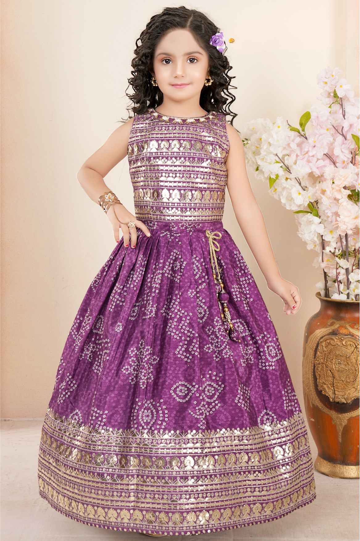 Purple Embellished Lehenga Choli