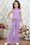 Stylish Lavender Casual Co Ord Set For Girls